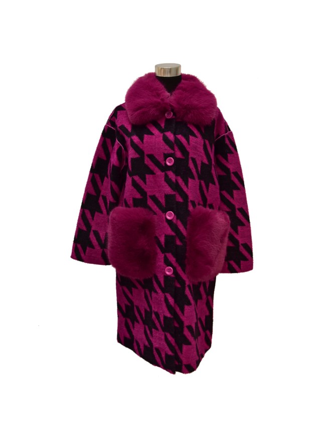 Giacca in ecopelliccia double face -...