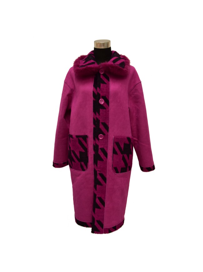 Giacca in ecopelliccia double face -...