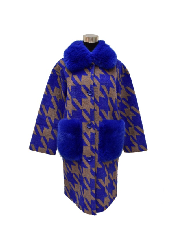 Giacca in ecopelliccia double face -...