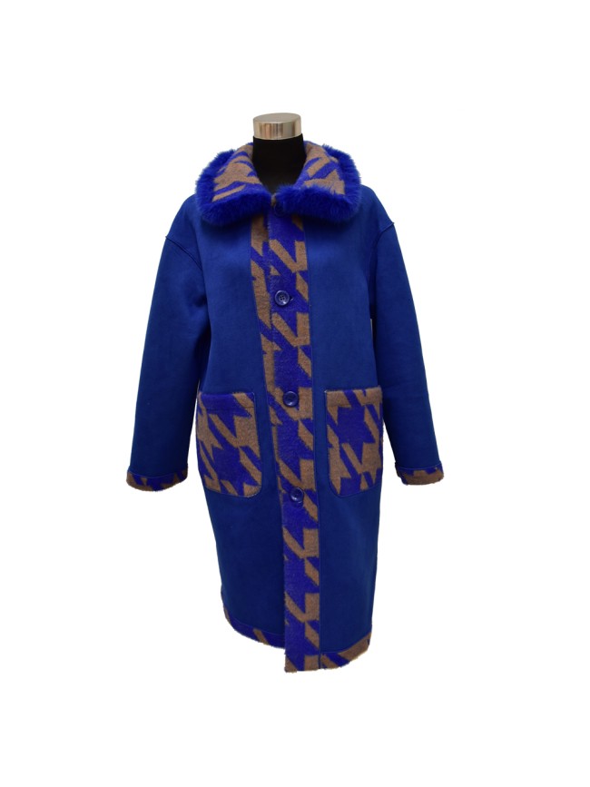 Giacca in ecopelliccia double face -...