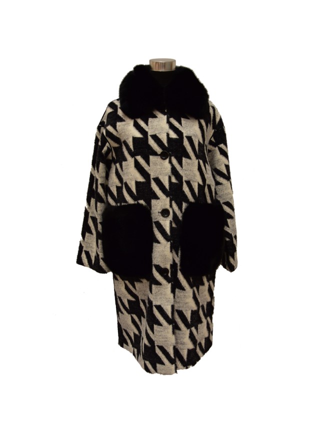 Giacca in ecopelliccia double face -...