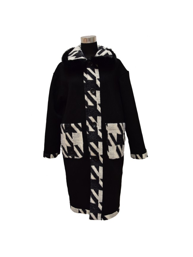 Giacca in ecopelliccia double face -...