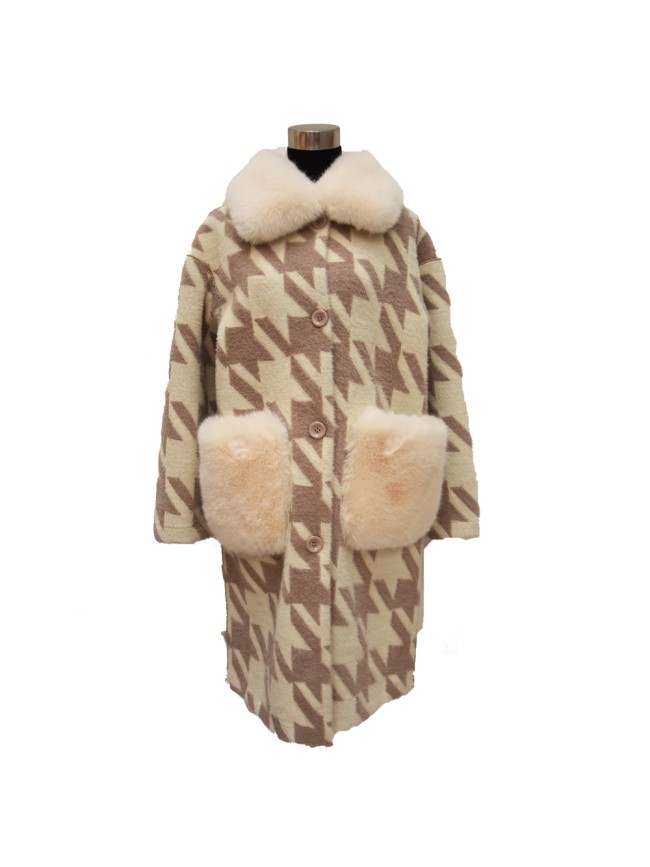 Giacca in ecopelliccia double face -...