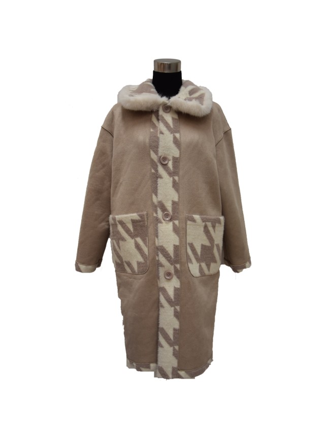 Giacca in ecopelliccia double face -...