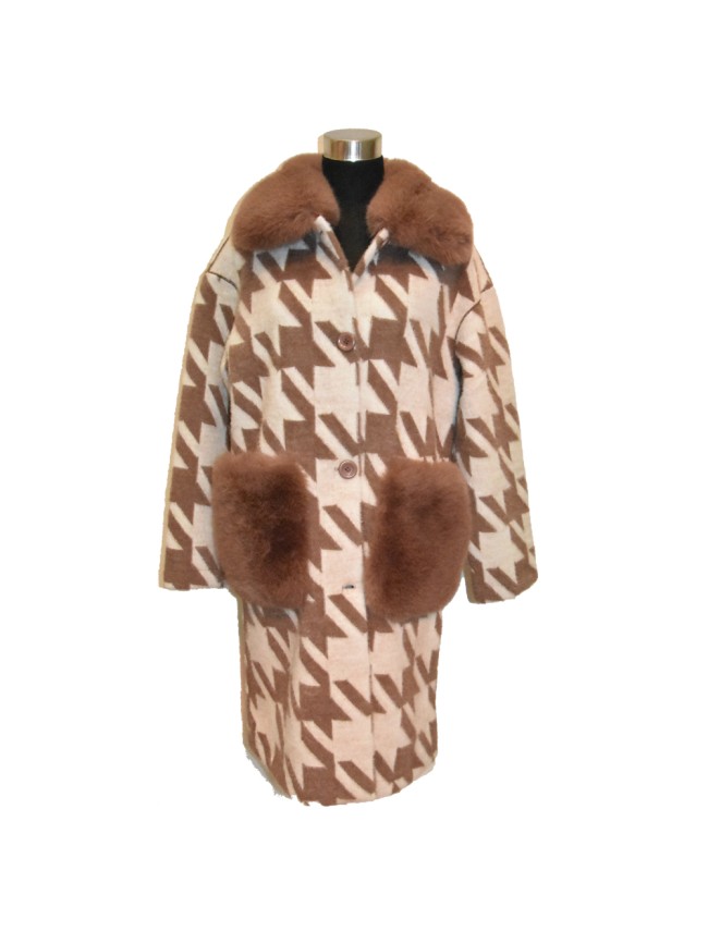 Giacca in ecopelliccia double face -...