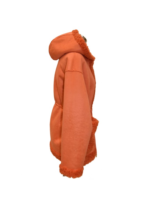 Giacca in ecopelliccia teddy double...