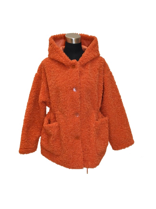 Giacca in ecopelliccia teddy double...