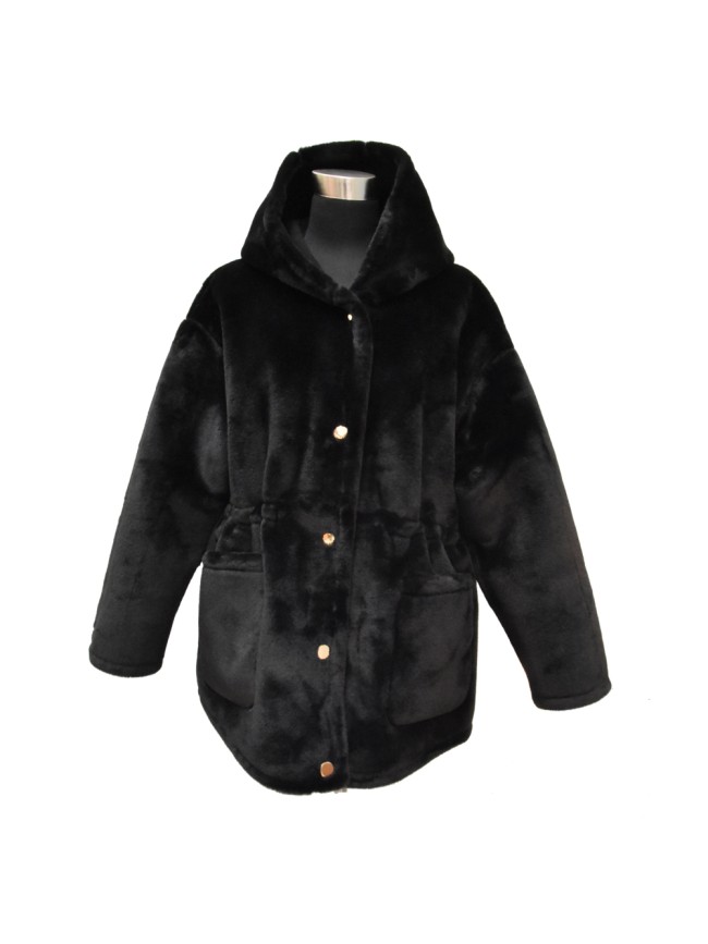 Giacca in ecopelliccia double face -...