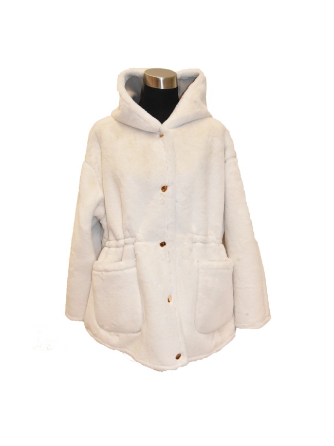 Giacca in ecopelliccia double face -...