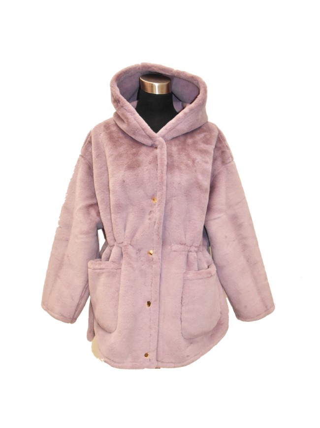 Giacca in ecopelliccia double face -...