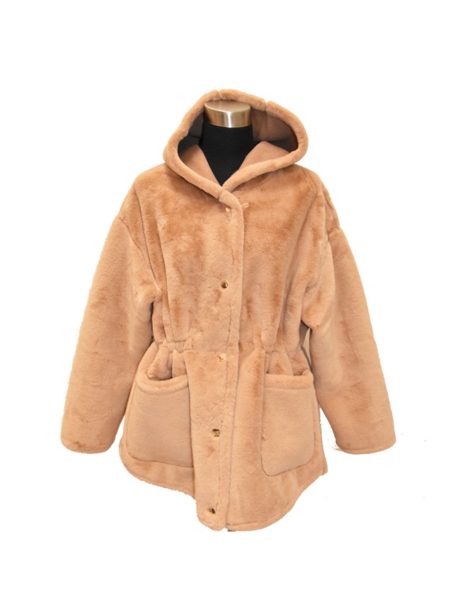 Giacca in ecopelliccia double face -...