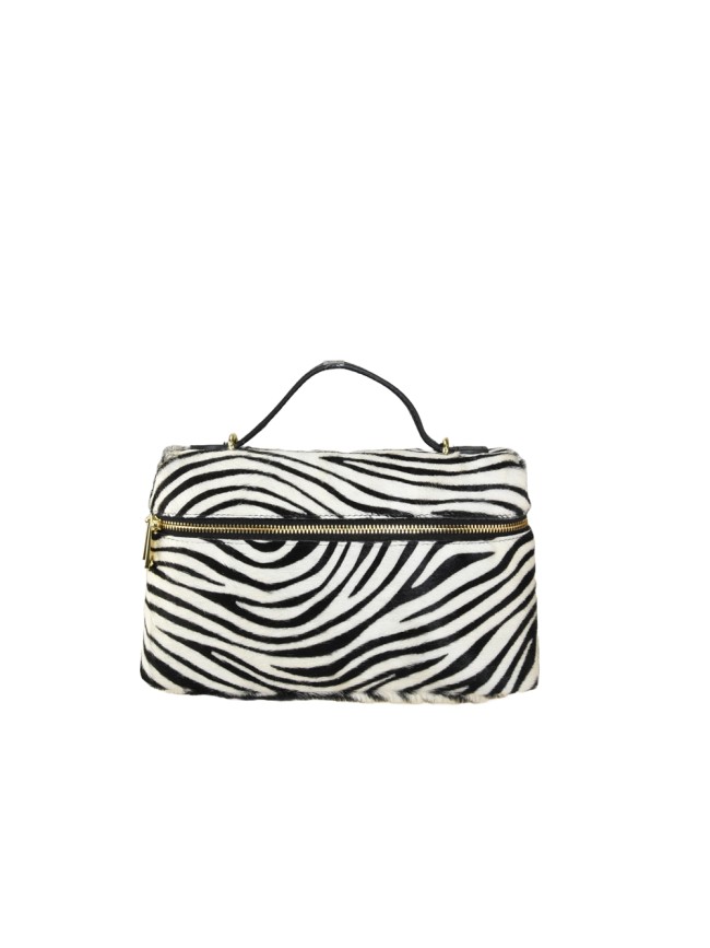 Borsa a mano  in pelle cavallino con tracolla - PB38842