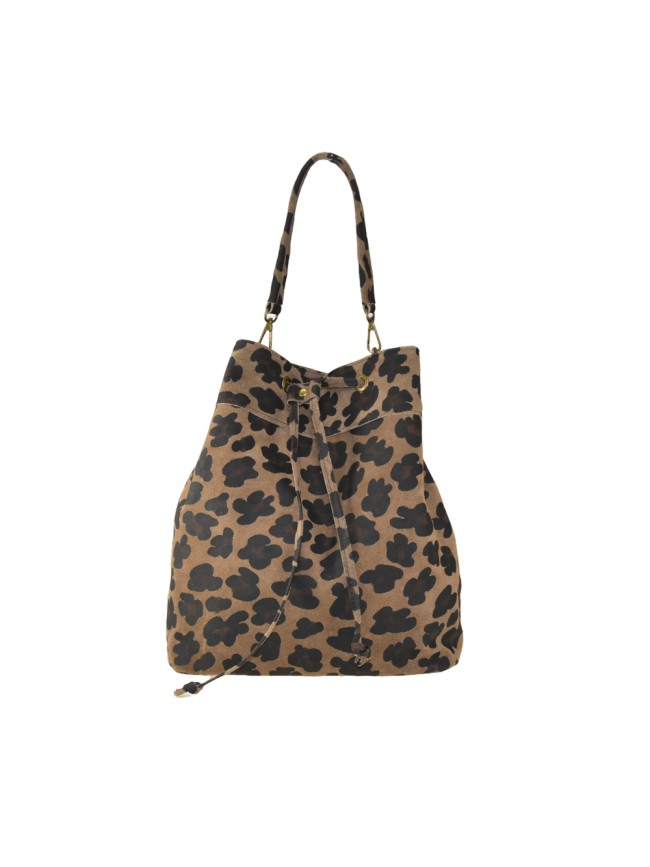 Secchiello donna in pelle stampata -...