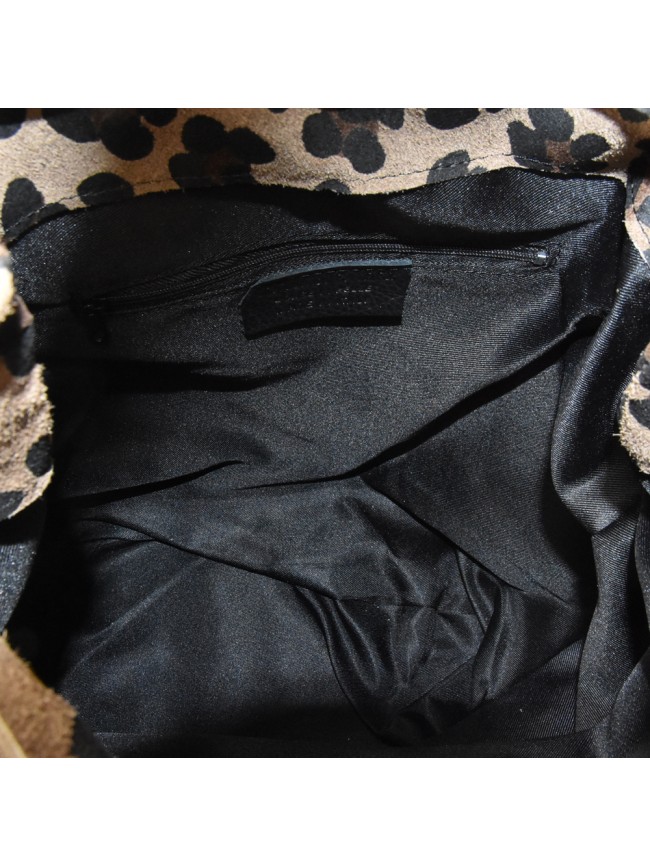 Secchiello donna in pelle stampata -...