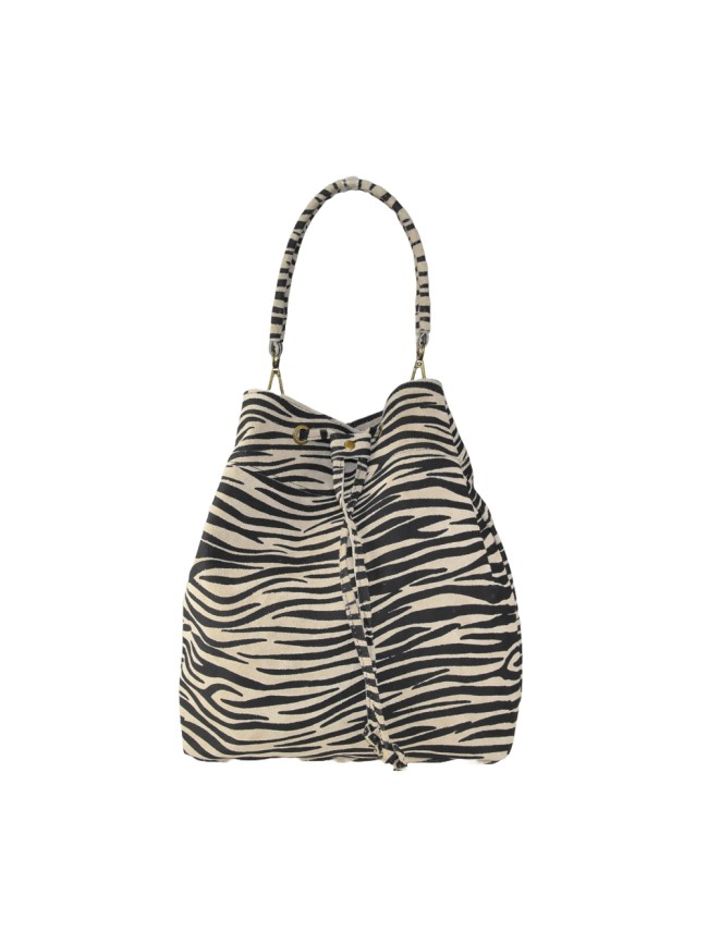 Secchiello donna in pelle stampata -...