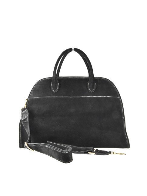 Leather handbag with...
