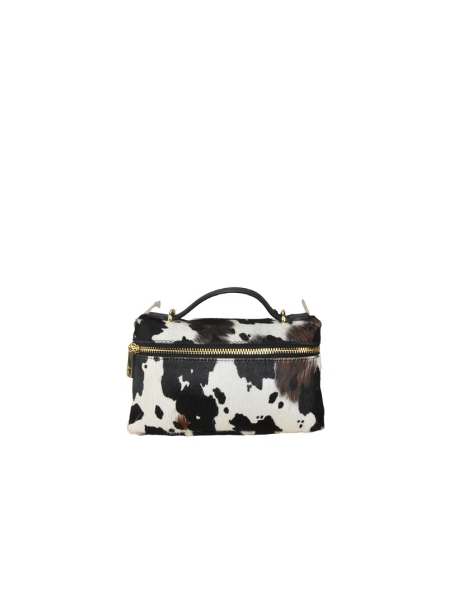 Leather fur handbag with shoulder... Leather fur handbag with shoulder...