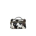 Leather fur handbag with shoulder strap - PB27829