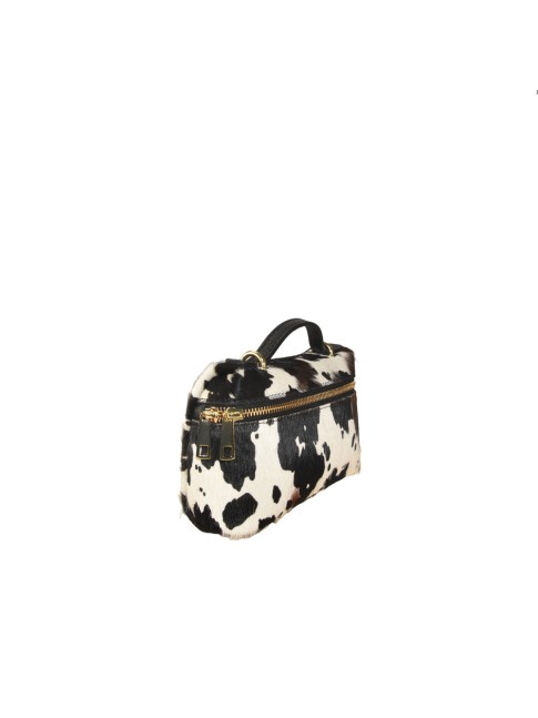 Leather fur handbag with... 2