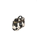 Leather fur handbag with shoulder strap - PB27829