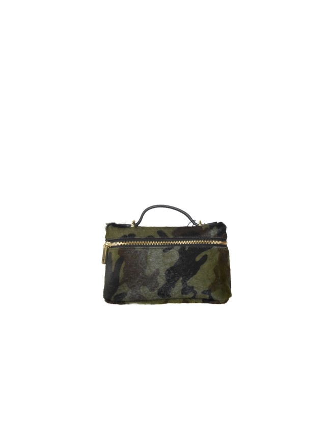 Borsa a mano  in pelle cavallino con tracolla - PB27829