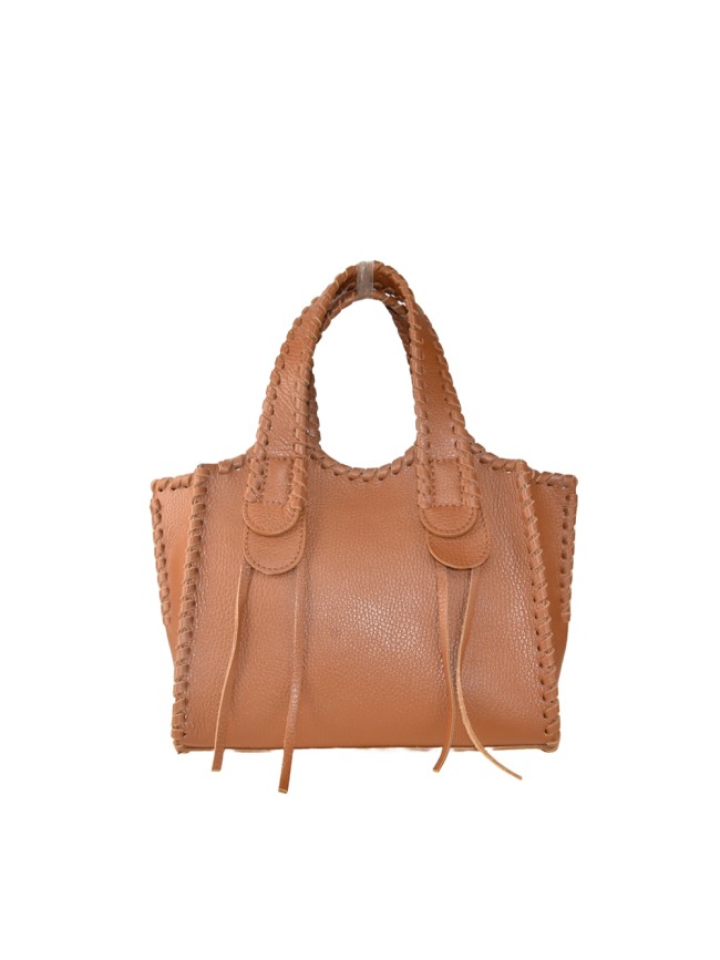 Borsa a mano  in pelle con tracolla -...