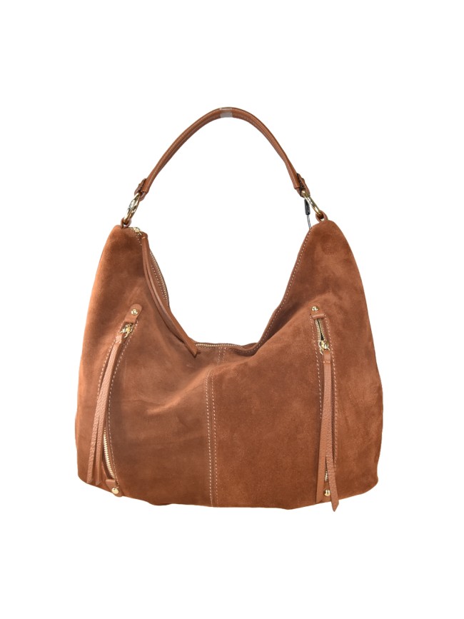 Woman suede leather shoulder bag -...