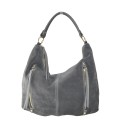 Borsa a spalla donna in pelle scamosciato con tracolla - AT39843