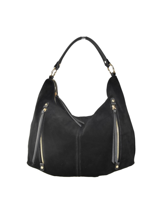 Woman suede leather shoulder bag -...