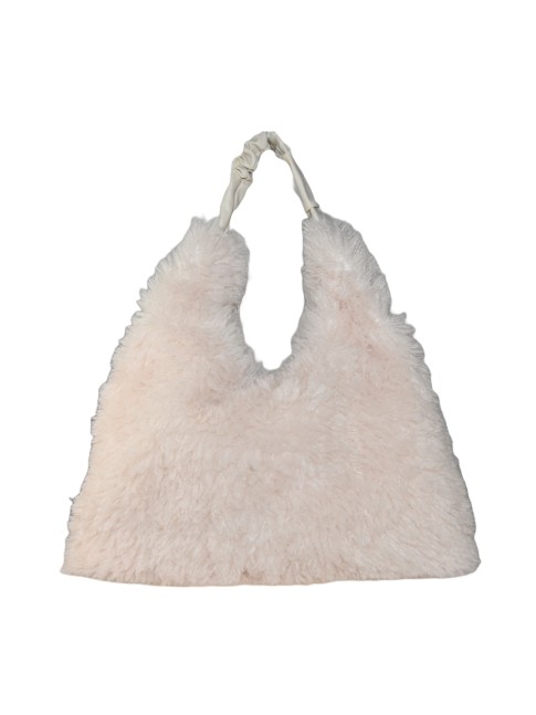 Woman synthetic fur leather...
