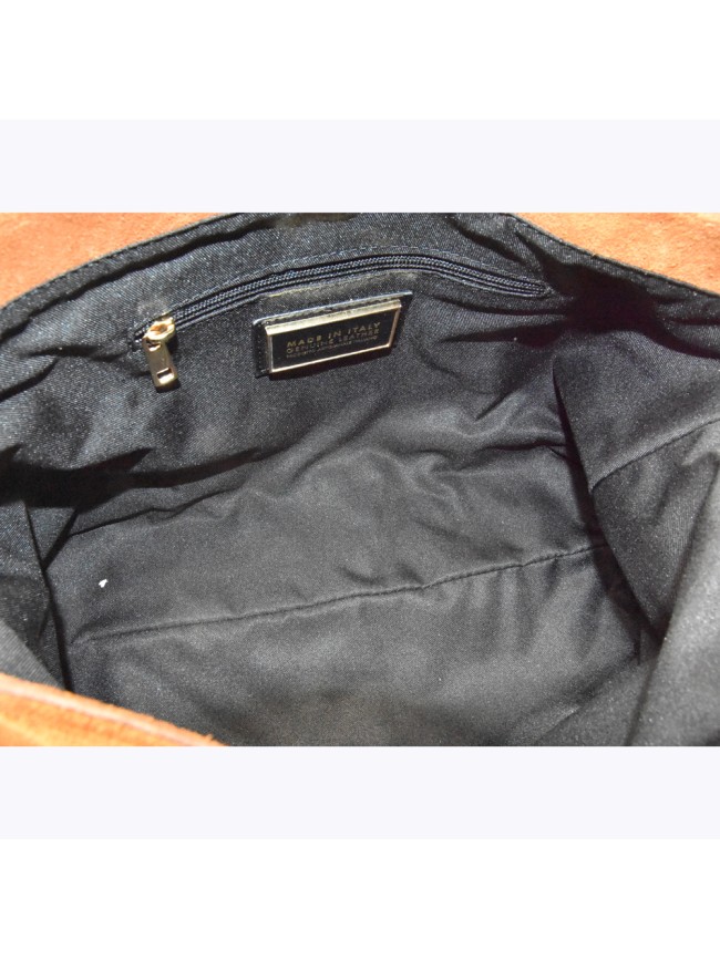 Woman suede leather shoulder bag -...