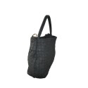 Woven leather handbag with shoulder strap - BV39843
