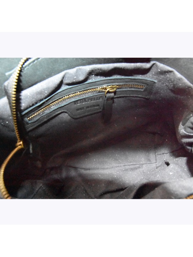 Woven leather handbag with shoulder...