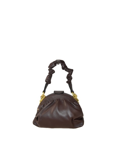 Leather handbag with...