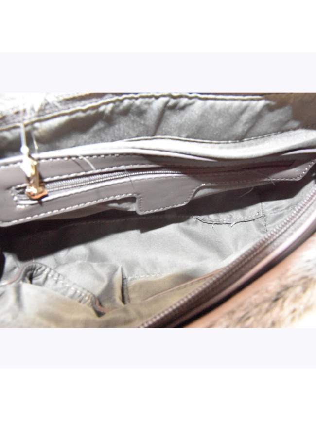 Borsa donna a mano in similpelliccia...