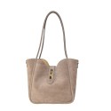 Woman suede leather shoulder bag - CY37841