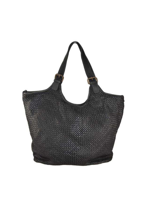 Borsa da spalla in pelle intrecciato...