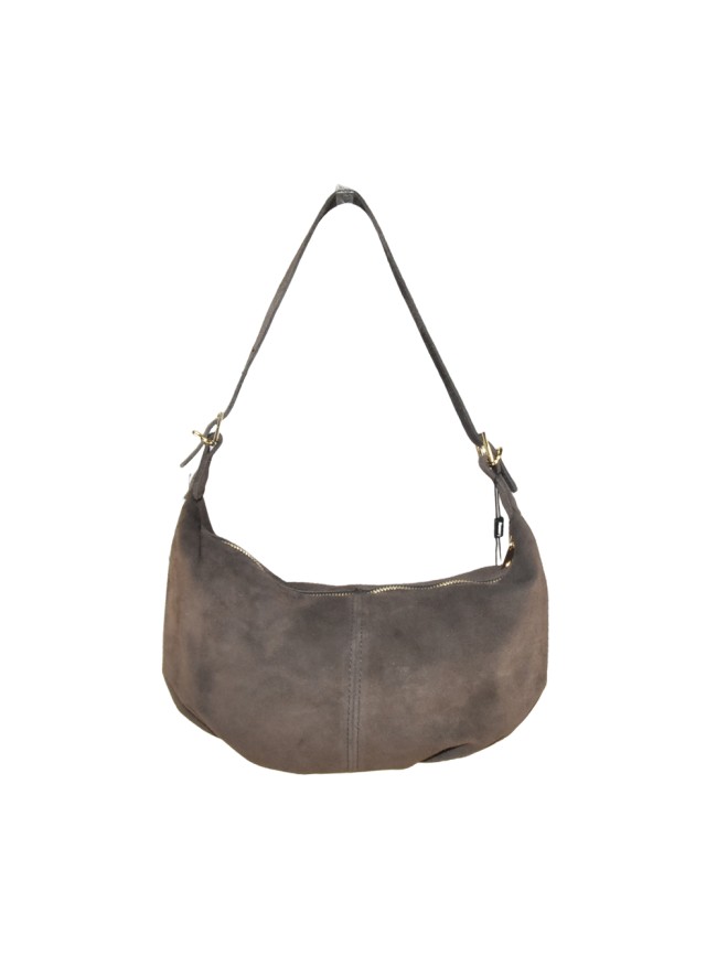Woman suede leather shoulder bag -...