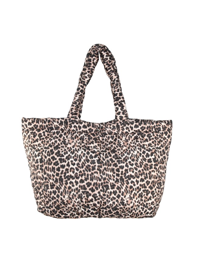 Woman padded textile shoulder bag -...