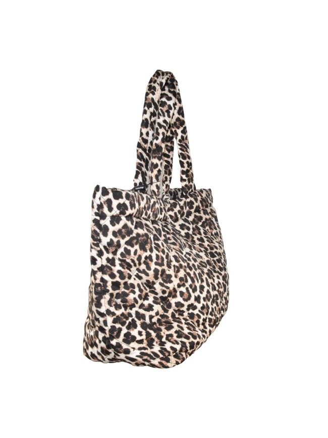 Woman padded textile shoulder bag -...