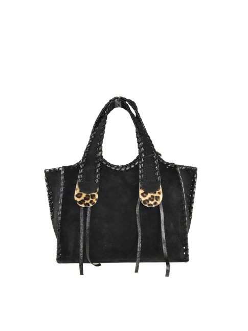 Leather handbag with... 2