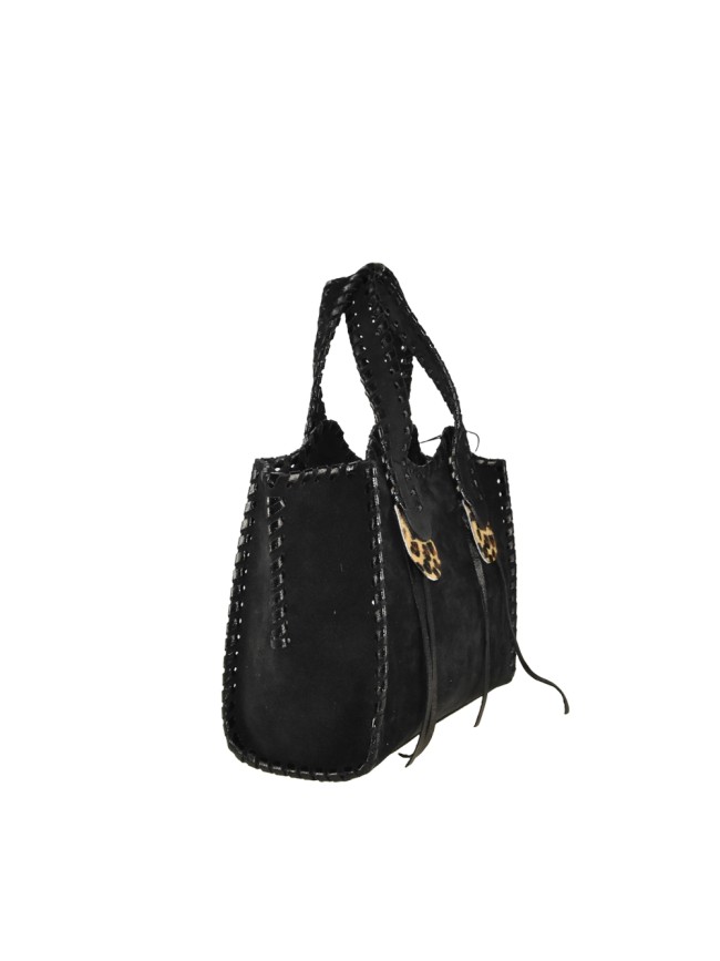 Borsa a mano  in pelle con tracolla -...