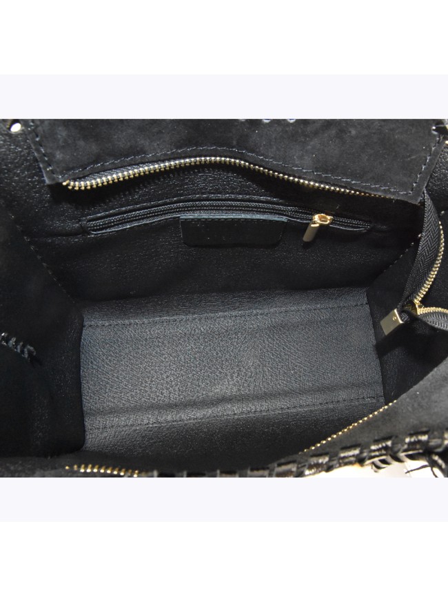 Borsa a mano  in pelle con tracolla -...