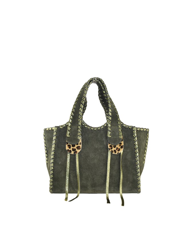 Borsa a mano  in pelle con tracolla -...