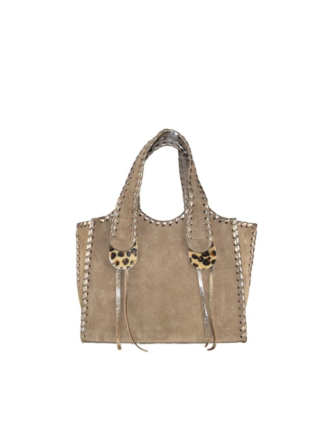 Borsa a mano  in pelle con tracolla -...