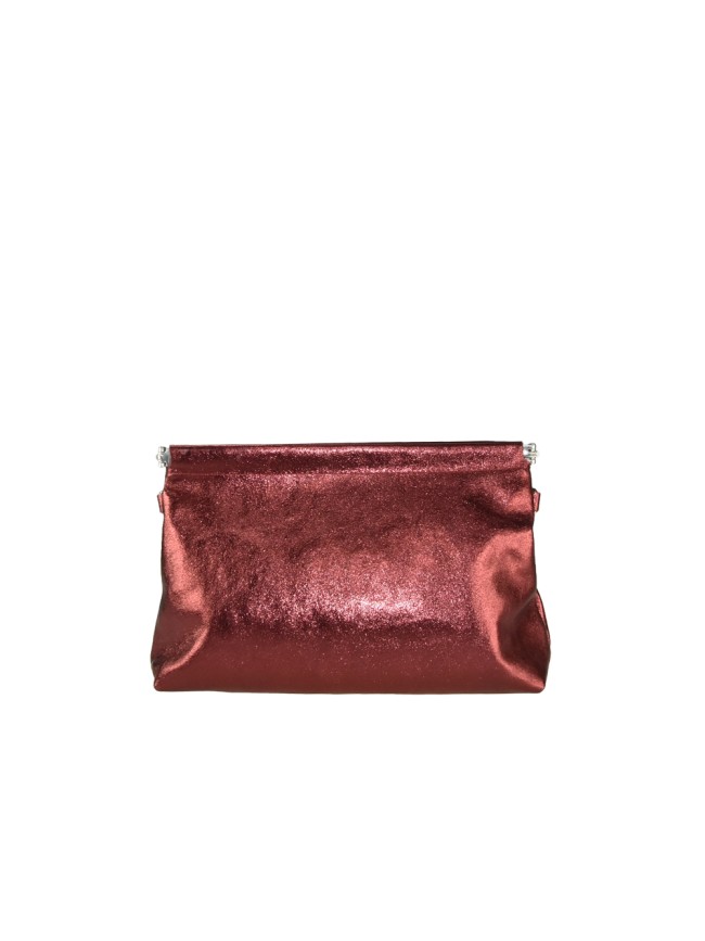 Leather handbag with shoulder strap -...