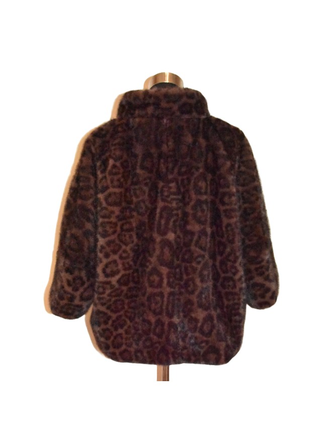Synthetic leopard stamp fur jacket...