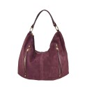 Woman suede leather shoulder bag - AT39843