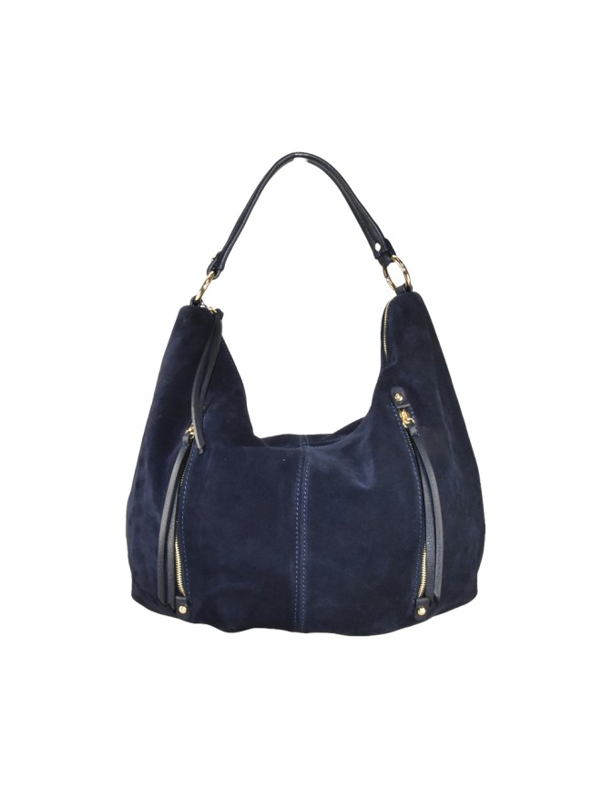 Woman suede leather shoulder bag -...