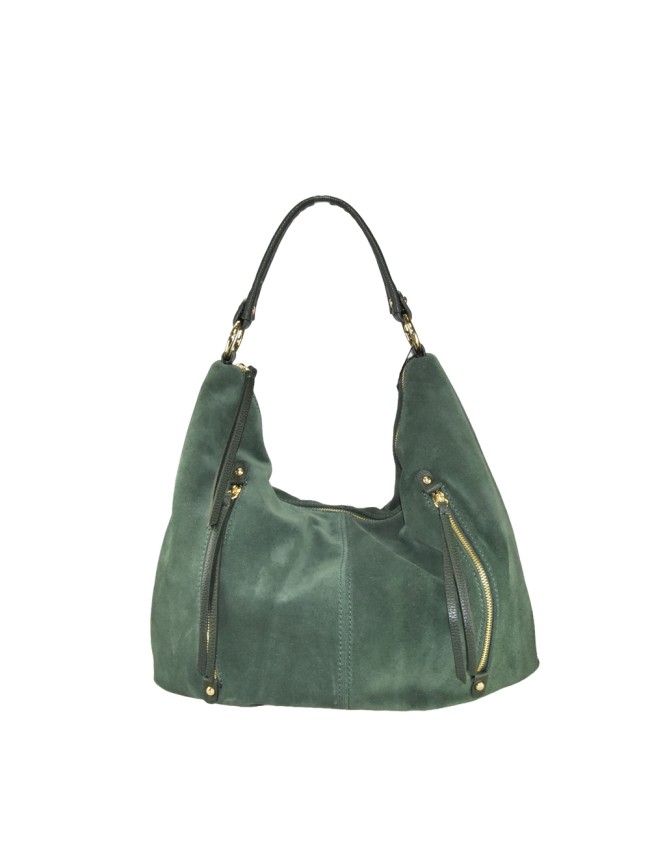 Woman suede leather shoulder bag -...